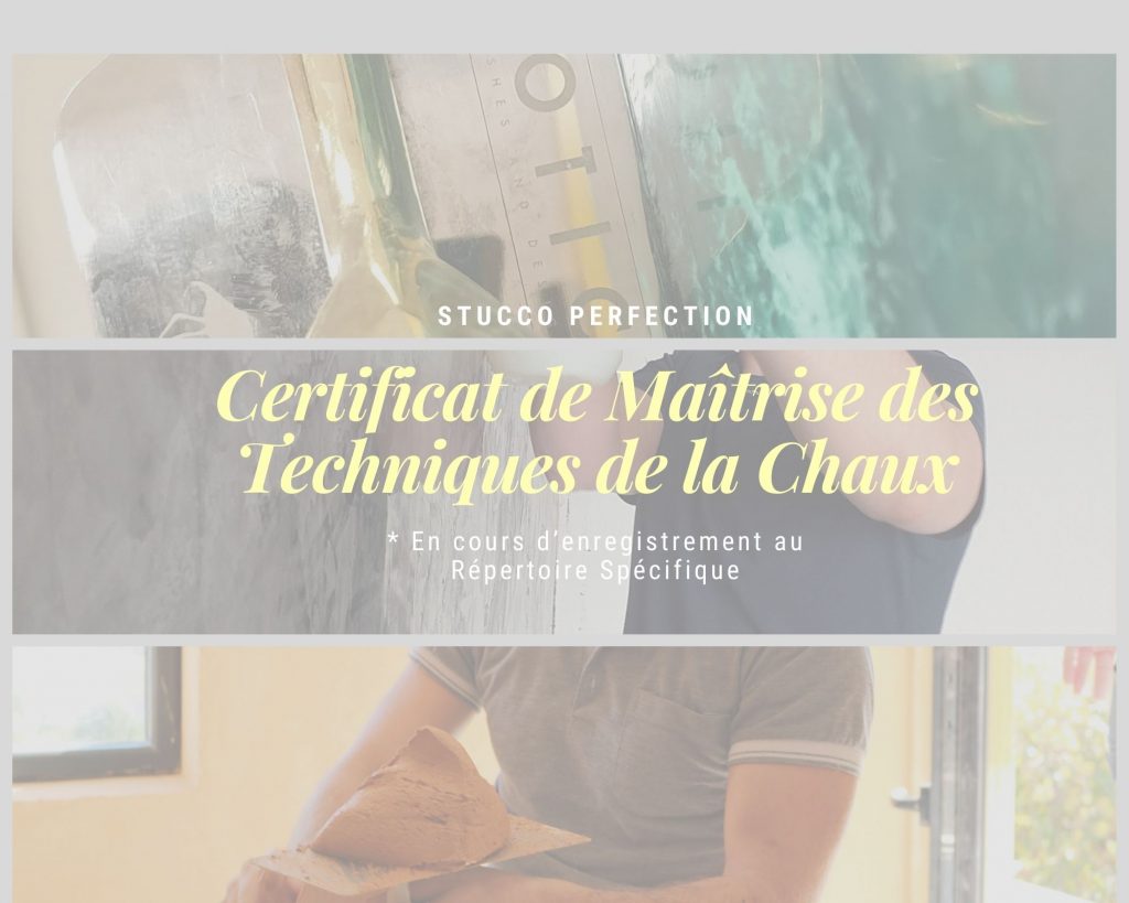 Certificat de Maîtrise des Techniques de la Chaux formation professionelle stucco perfection nice